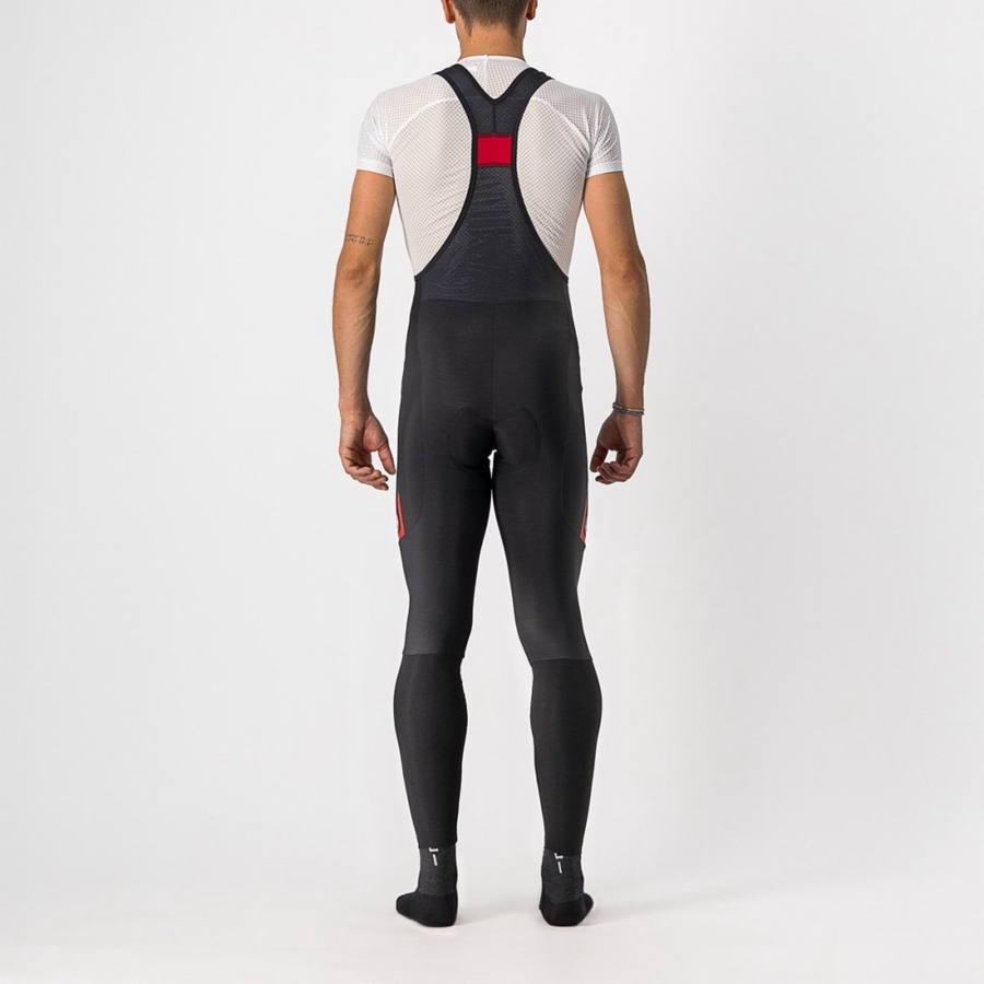 Castelli VELOCISSIMO 5 Tights Med Smekke Herre Svarte Rød | 127380KXV