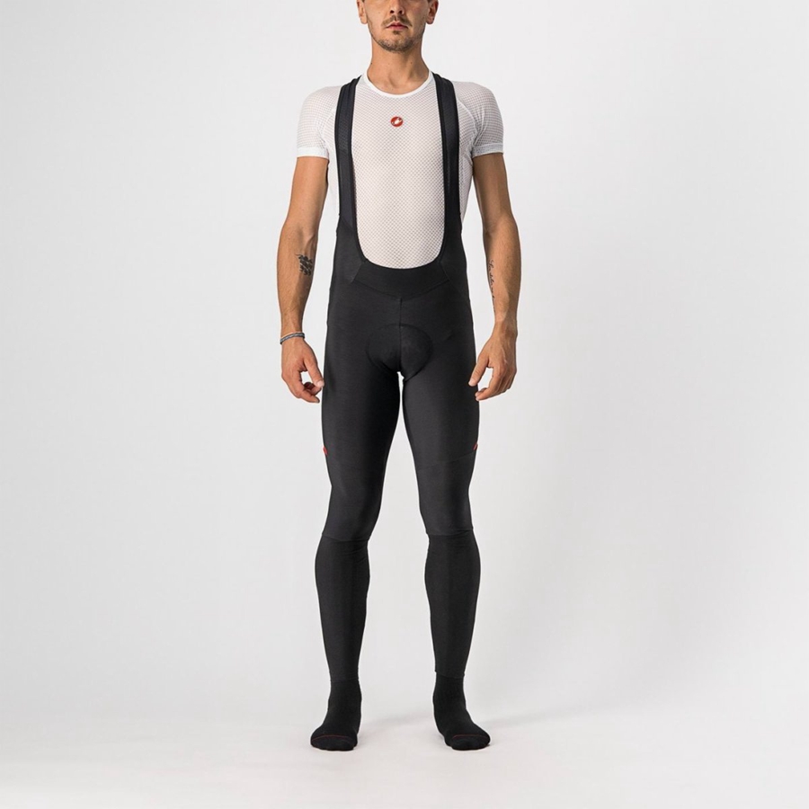 Castelli VELOCISSIMO 5 Tights Med Smekke Herre Svarte Rød | 127380KXV